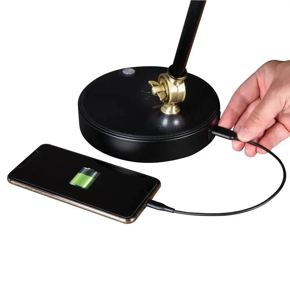 OttLite LED Desk Lamp Wireless Charging USB 3 Color Modes Eye Care Light NEW